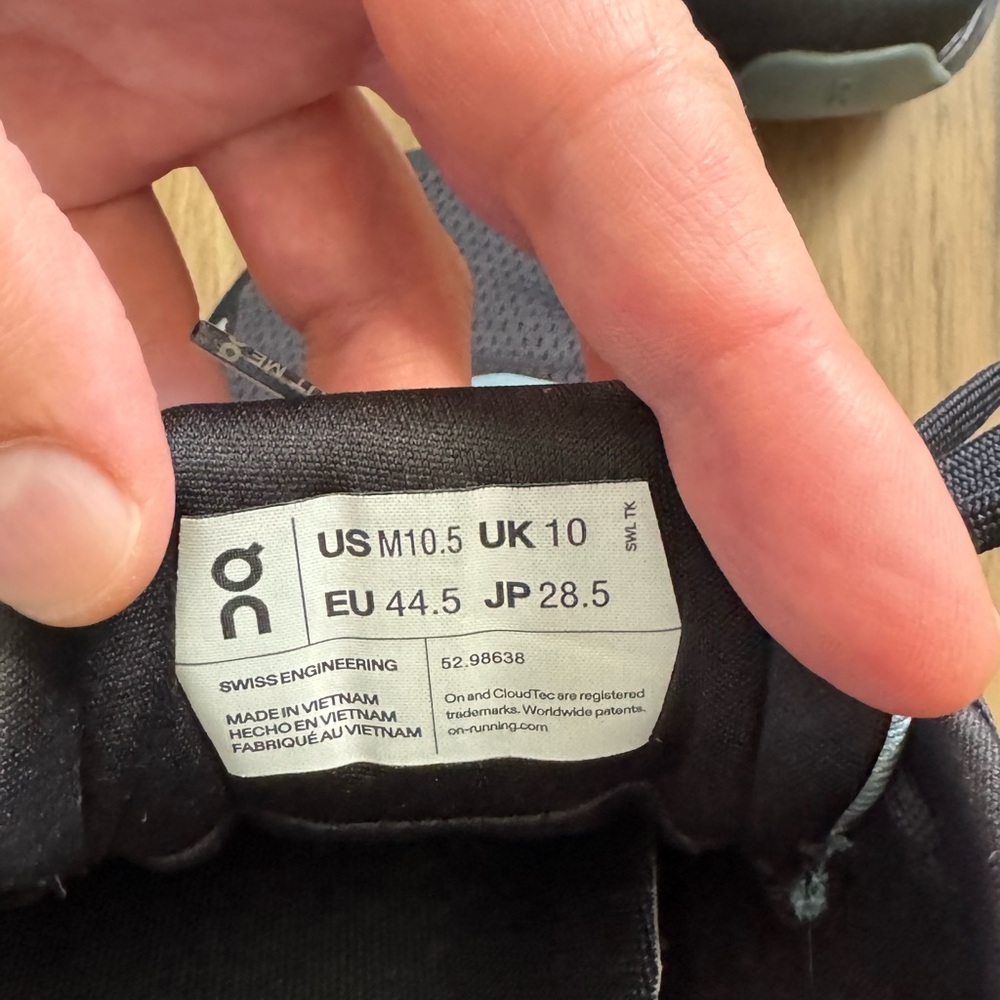 On Running Cloudventure Black and Blue Shoes - Picture 7 of 11